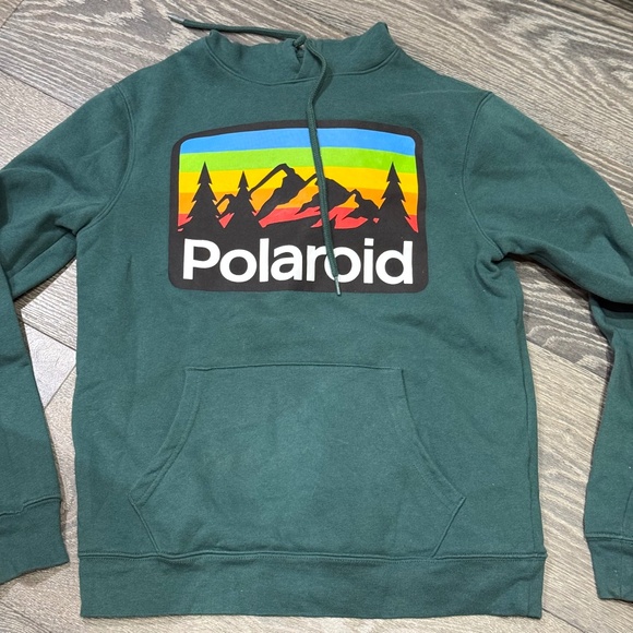 Old Navy Polaroid Camera Green Hoodie ~ - Picture 1 of 3